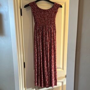 Cupshe Red Floral Maxi Dress